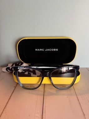 Marc Jacobs Blue Gradient Acetate Glasses with Yellow Case
